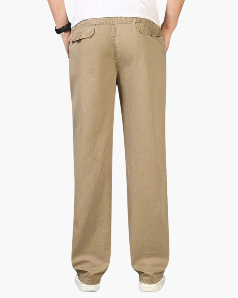 Pantalones Capri Mujer Algodón Lino Cintura Elástica Ajustable