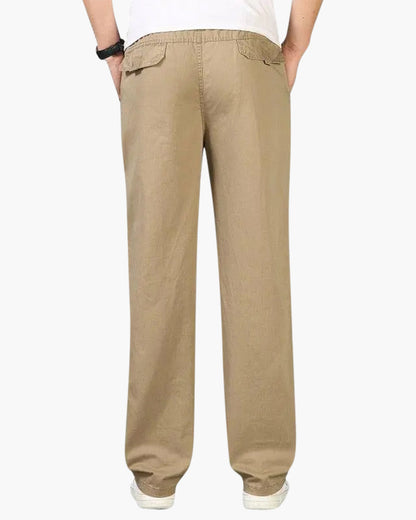 Pantalones Capri Mujer Algodón Lino Cintura Elástica Ajustable