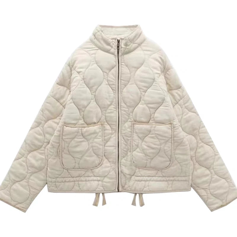 Abrigo invierno mujer acolchado diseño diamante