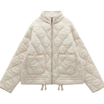 Abrigo invierno mujer acolchado diseño diamante