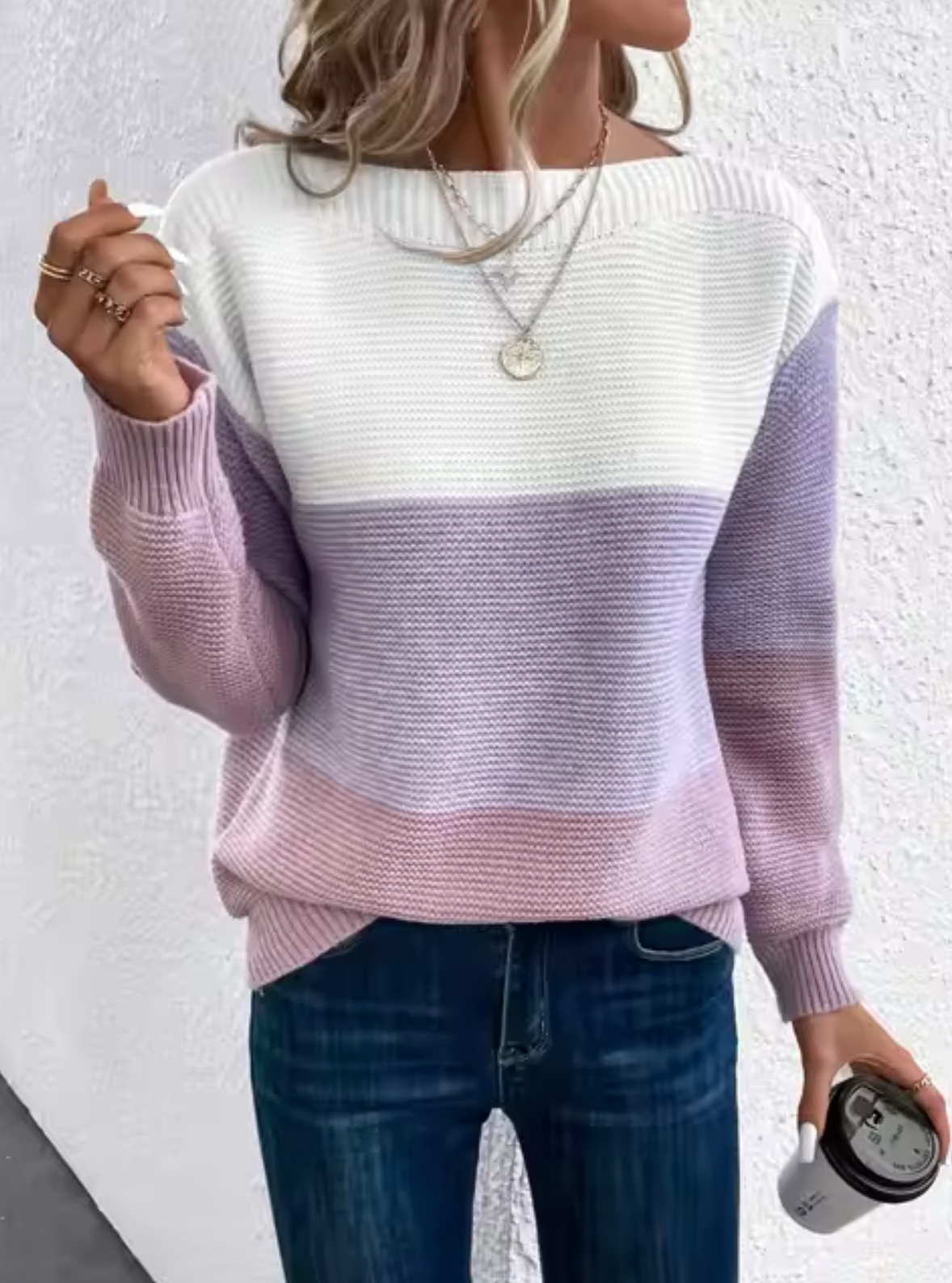 Jersey Mujer de Punto Suave Ajuste Clásico