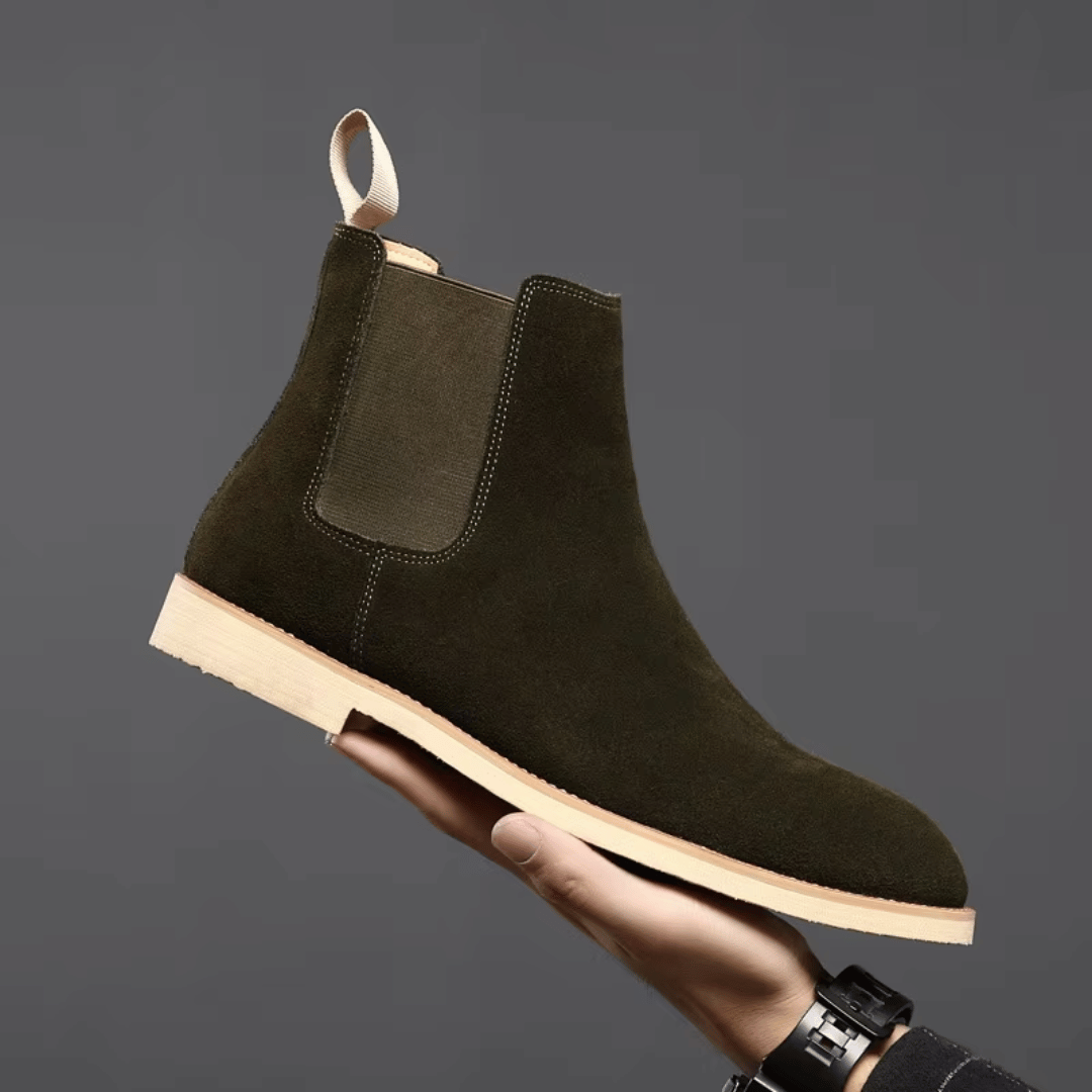 Botas Chelsea Hombre Ante Casual Sin Cordones Tobillo
