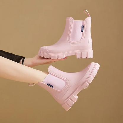 Botas Chelsea Mujer Impermeables con Tiradores