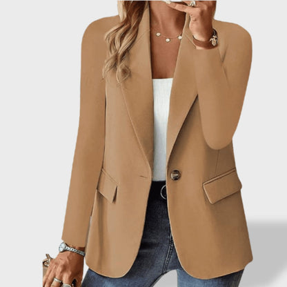 Blazer Mujer de Un Solo Botón Corte Clásico
