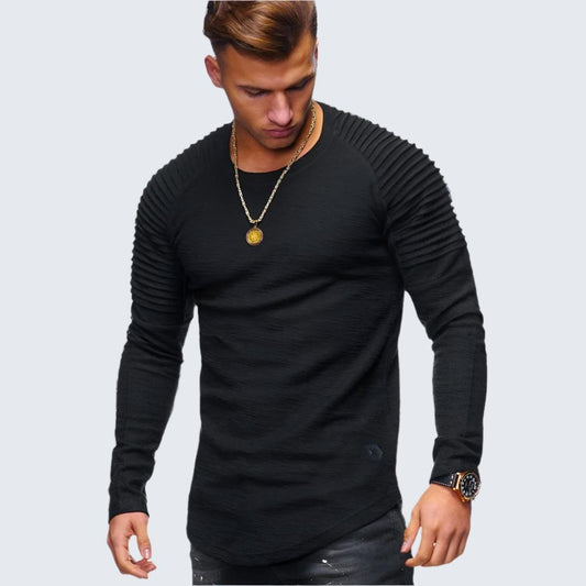 Jersey Hombre de Canalé Cuello Redondo Manga Larga - Mavetta