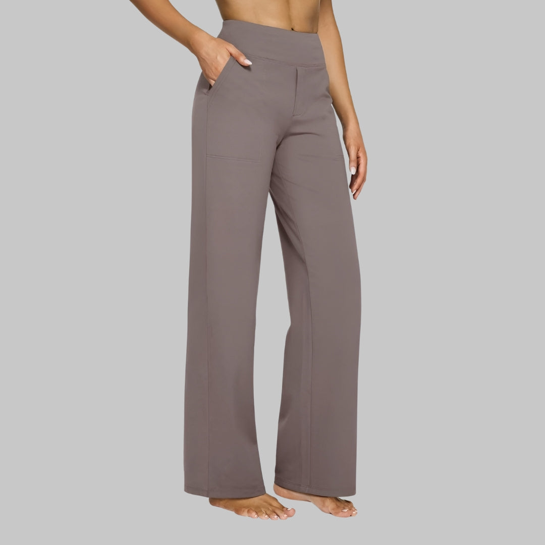 Pantalones Mujer Algodón Elástico Corte Cómodo - Mavetta