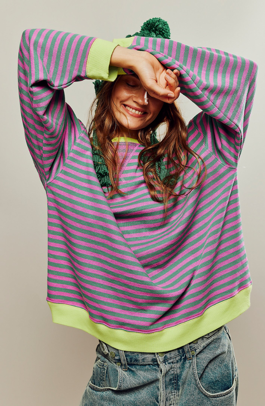 Jersey Mujer Primavera Rayas Cuello Redondo - Mavetta