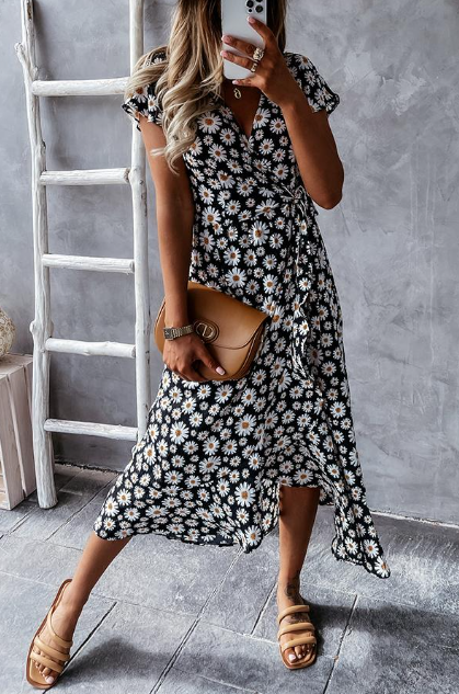 Vestido Mujer Verano Escote en V