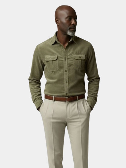 Camisa Hombre de Pana Casual Ajuste Clasico