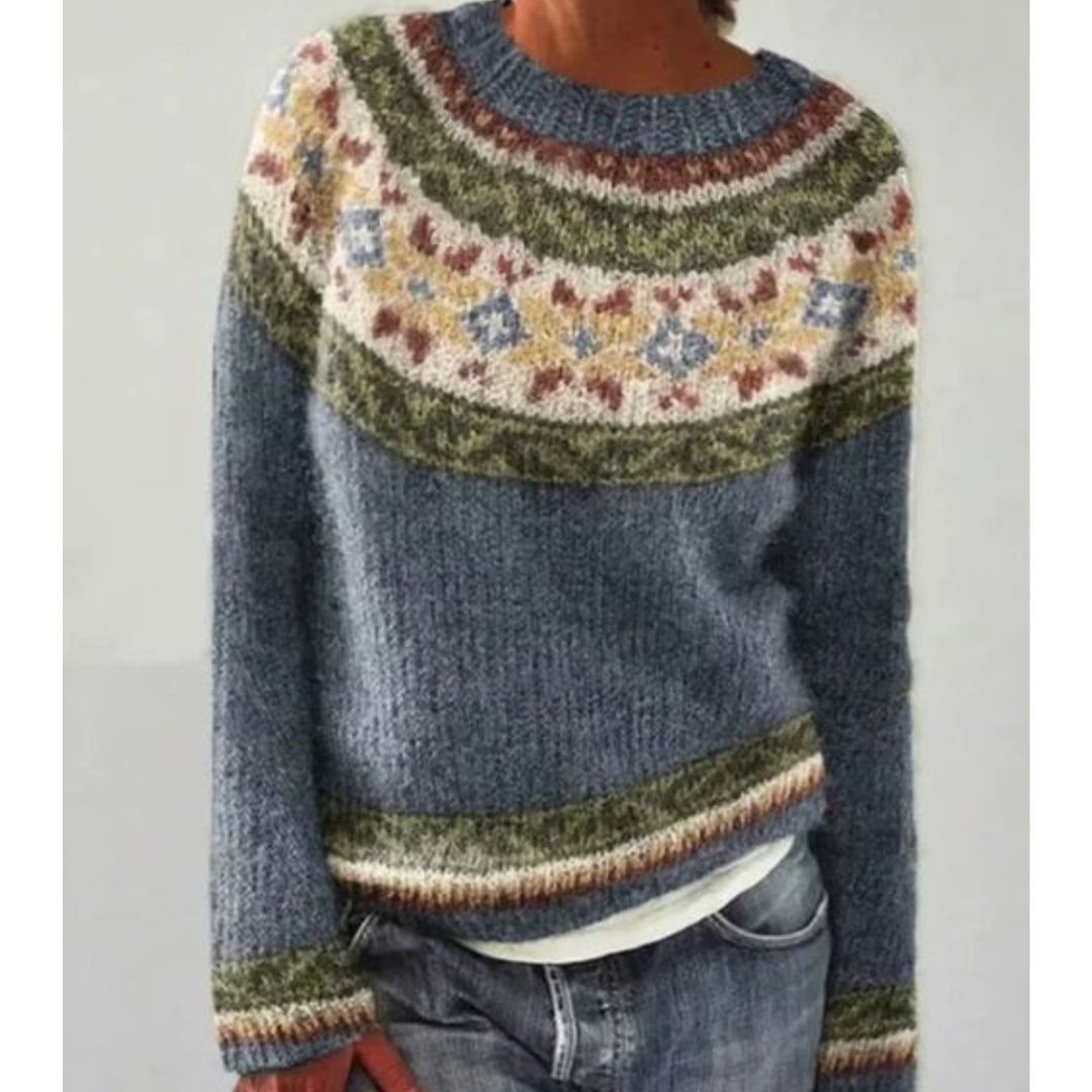 Jersey mujer de punto con cuello redondo - Mavetta