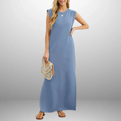 Vestido largo mujer fluido antiarrugas ligero verano viaje