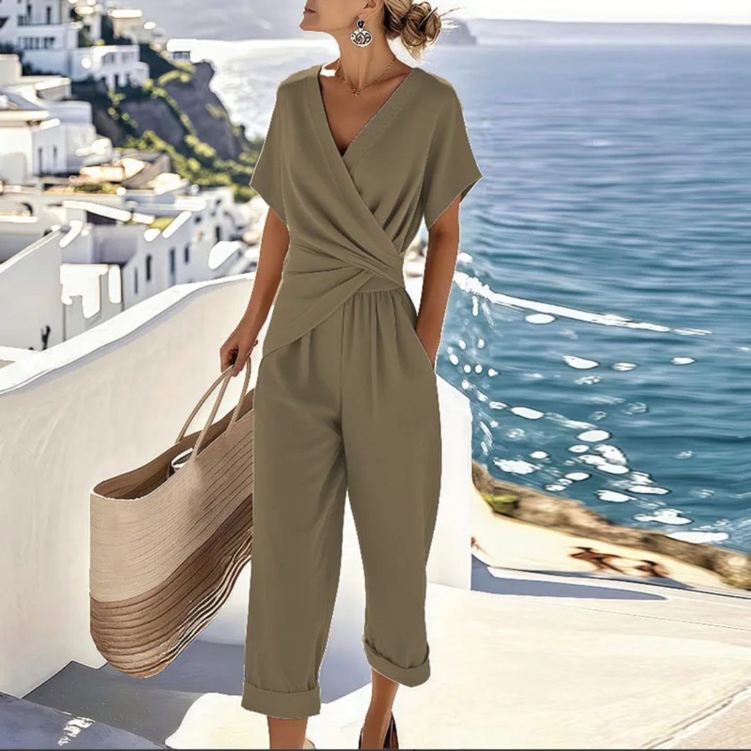 Conjunto Mujer de Dos Piezas Camisa y Pantalón Ancho