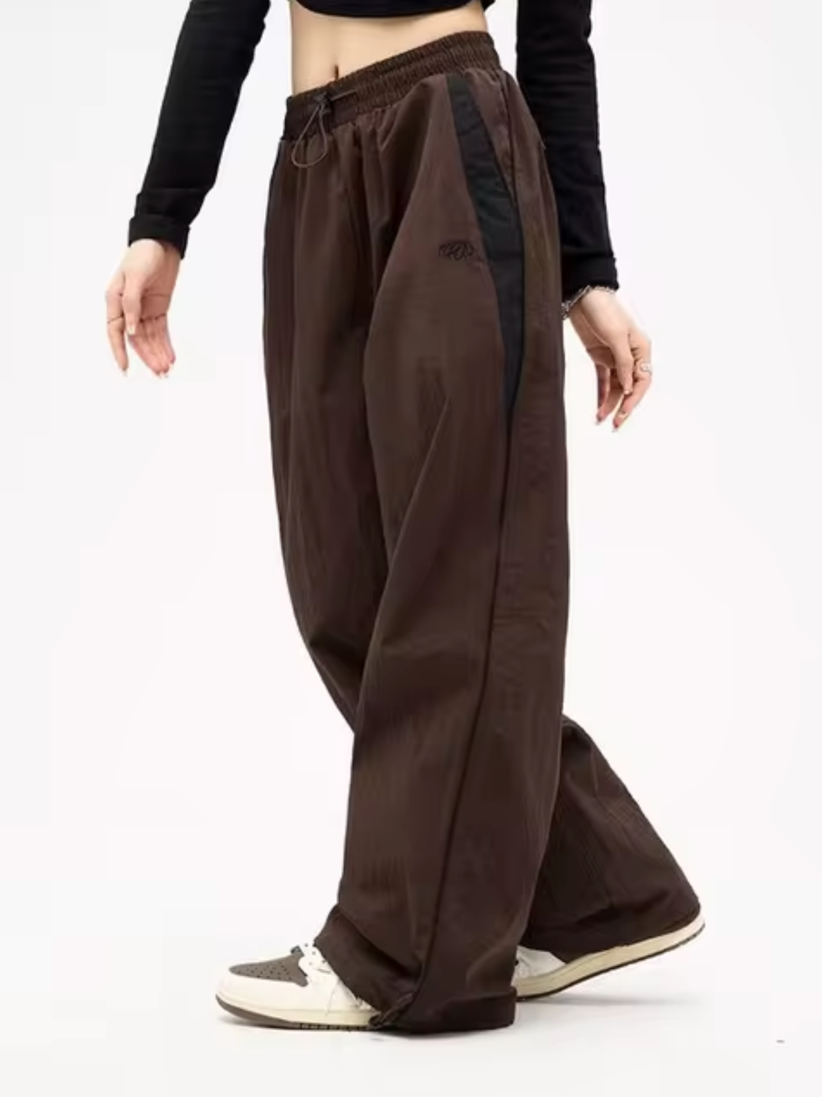 Pantalón Jogging Mujer de Algodón Pierna Ancha