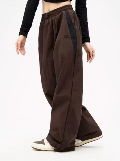 Pantalón Jogging Mujer de Algodón Pierna Ancha