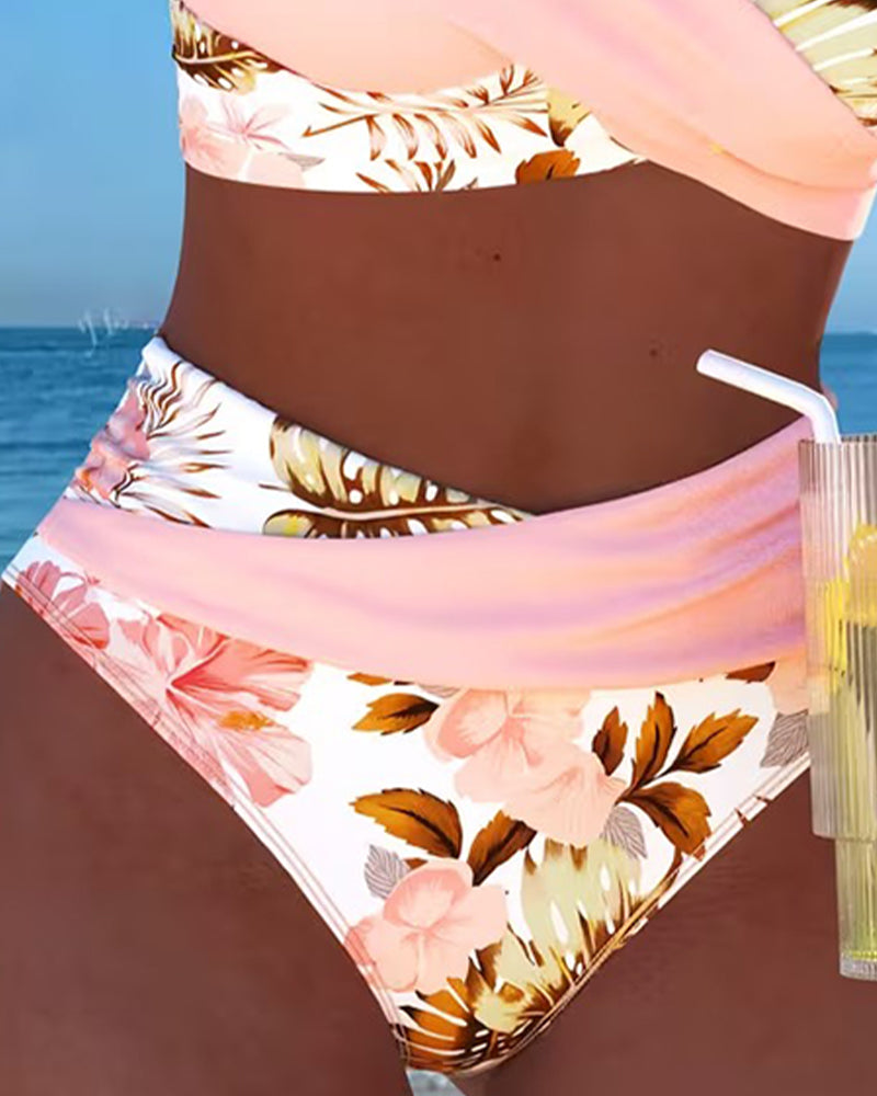 Bikini Mujer con Estampado Floral y Abertura
