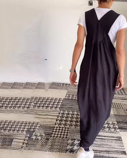Vestido Mujer Ligero Fluido Detalles Modernos Ajuste Suelto