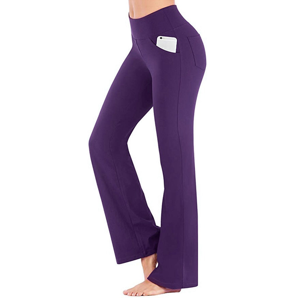 Pantalón Mujer Cintura Alta Elástico Corte Amplio