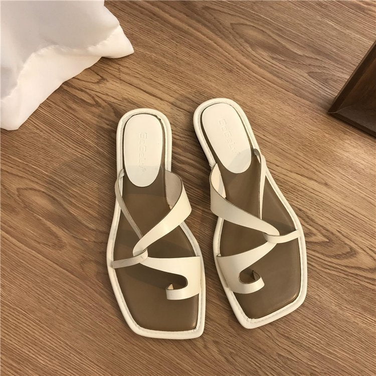 Sandalias Mujer Verano con Anillo en Dedo Exterior