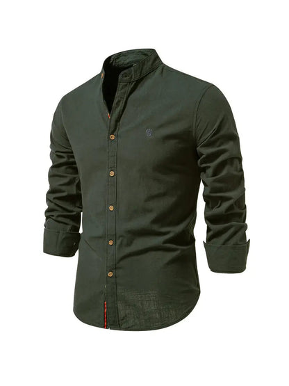 Camisa casual hombre botones manga larga entretiempo