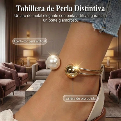 Sandalias Mujer de Tiras con Detalle de Perla Elegantes