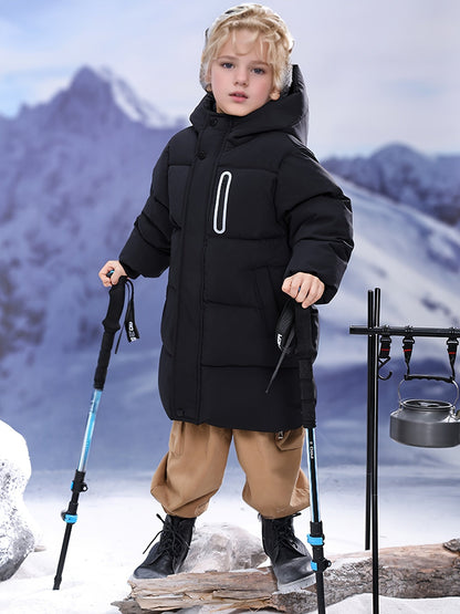 Chaqueta Acolchada Niño con Capucha y Mangas Largas