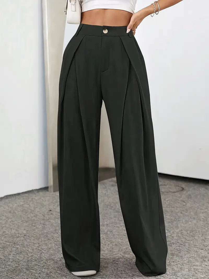 Pantalones Mujer Casual Pierna Recta Ajuste Elegante