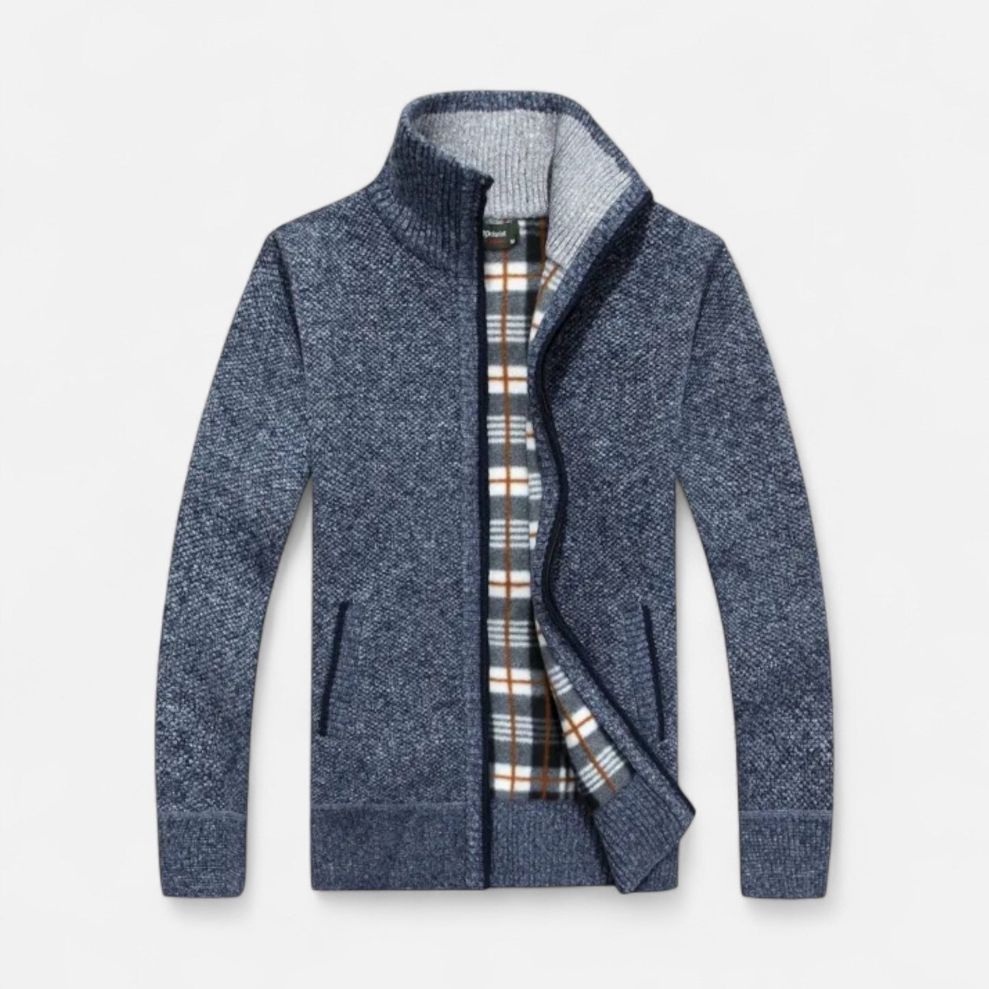 Jersey hombre de tejido con cremallera invierno