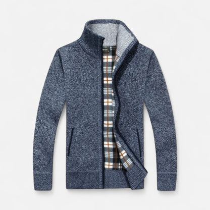 Jersey hombre de tejido con cremallera invierno