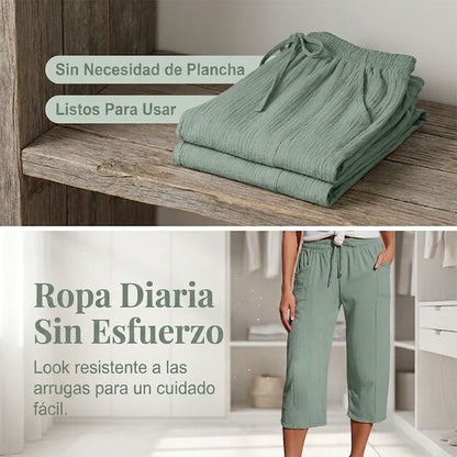 Pantalones cortos Mujer Plisados Ajuste Comodo