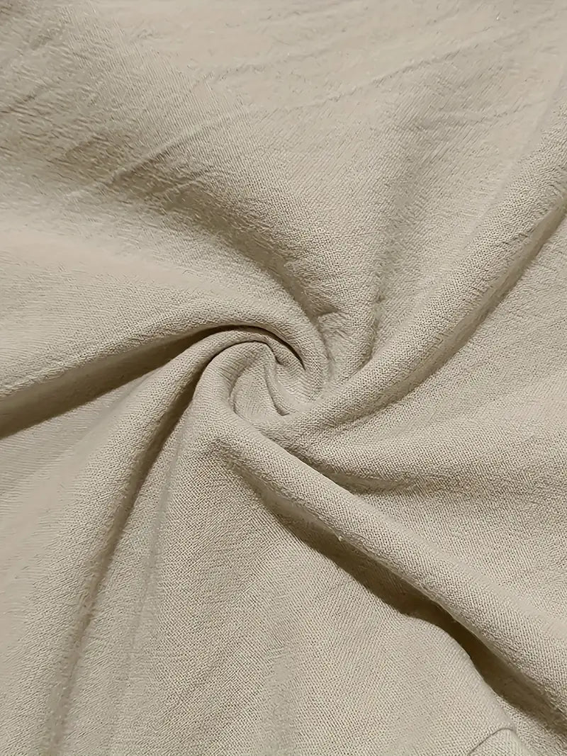 Pantalones Lino Hombre Anchos Cordón Ajustable