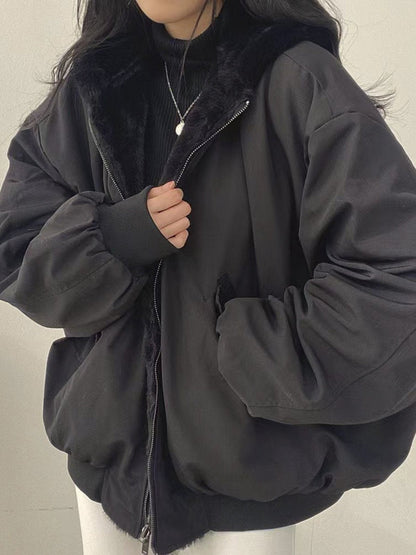 Abrigo Invierno Mujer Oversize Cremallera