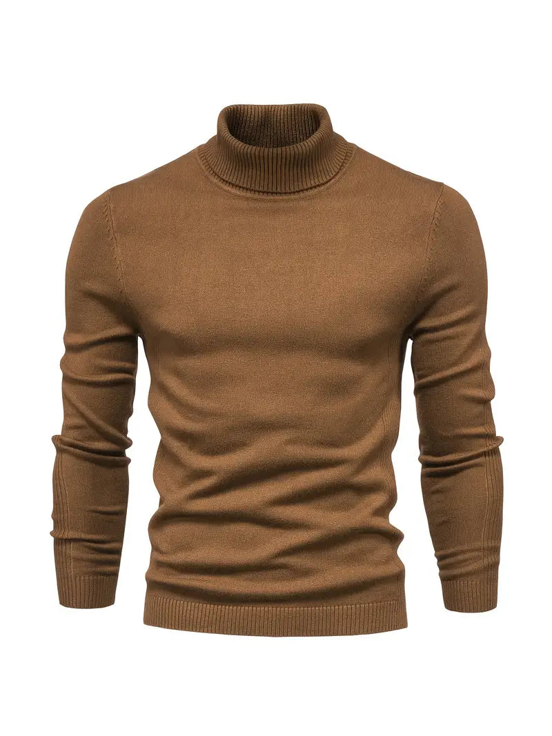 Jersey Hombre Cuello Alto Ajustado de Punto