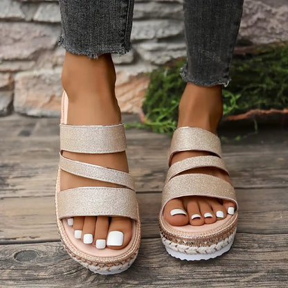 Sandalias Mujer Cuña Comodas Elegantes