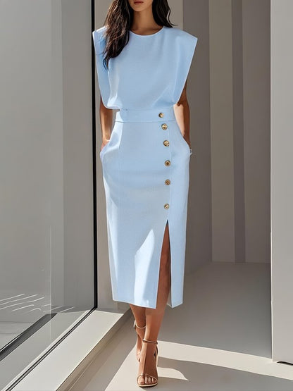 Vestido midi mujer con estilo atemporal y corte elegante
