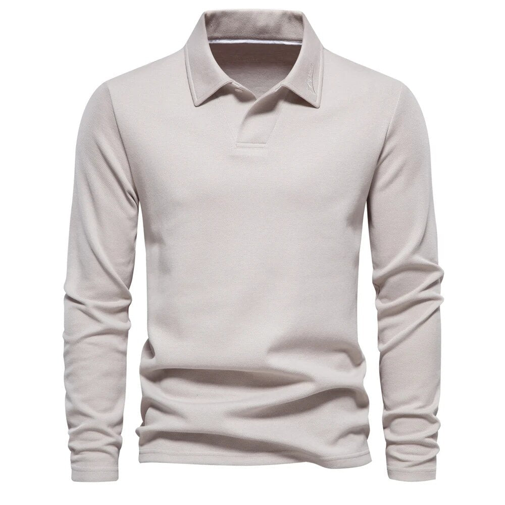Camisa Hombre Casual Manga Larga Cuello Clasico