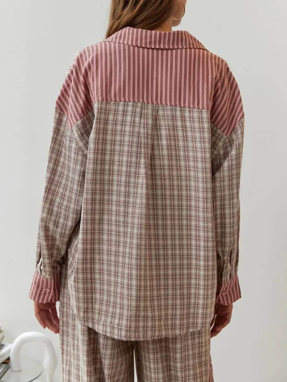 Pijama Mujer de Algodón Suave y Elástico Dos Piezas
