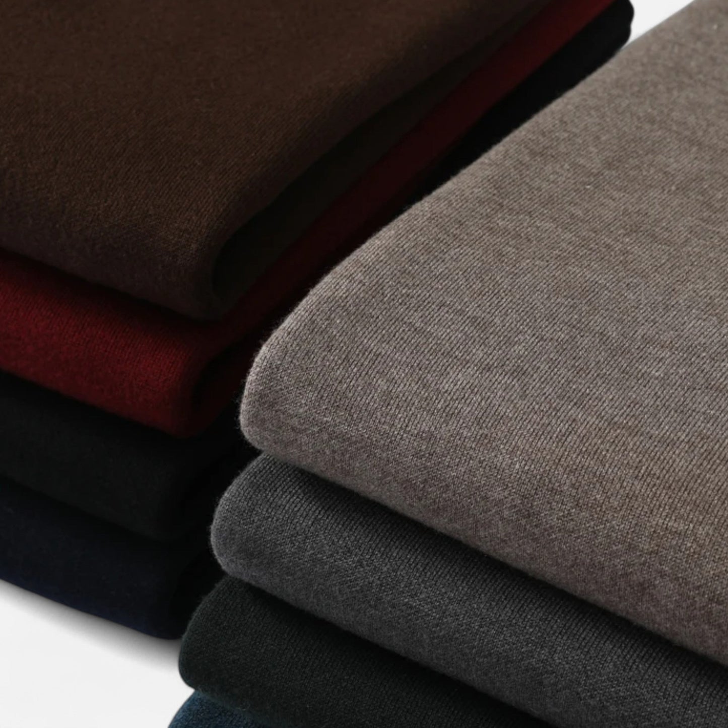 Suéter Hombre Lana Merino Media Cremallera Cuello Semi Alto