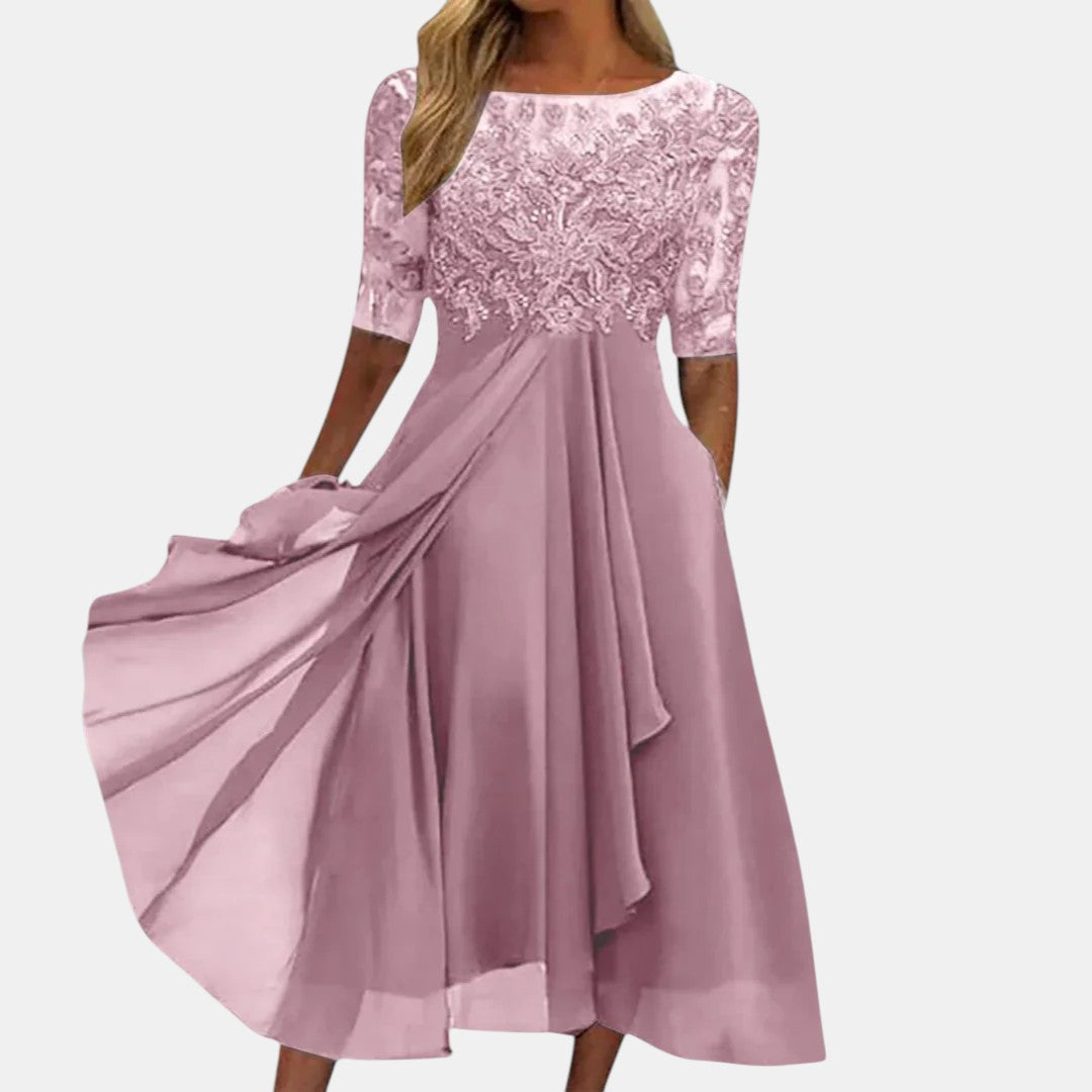 Vestido elegante Mujer de Encaje Ajuste Clásico