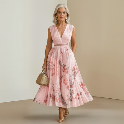 Vestido maxi mujer de verano sin mangas estampado floral