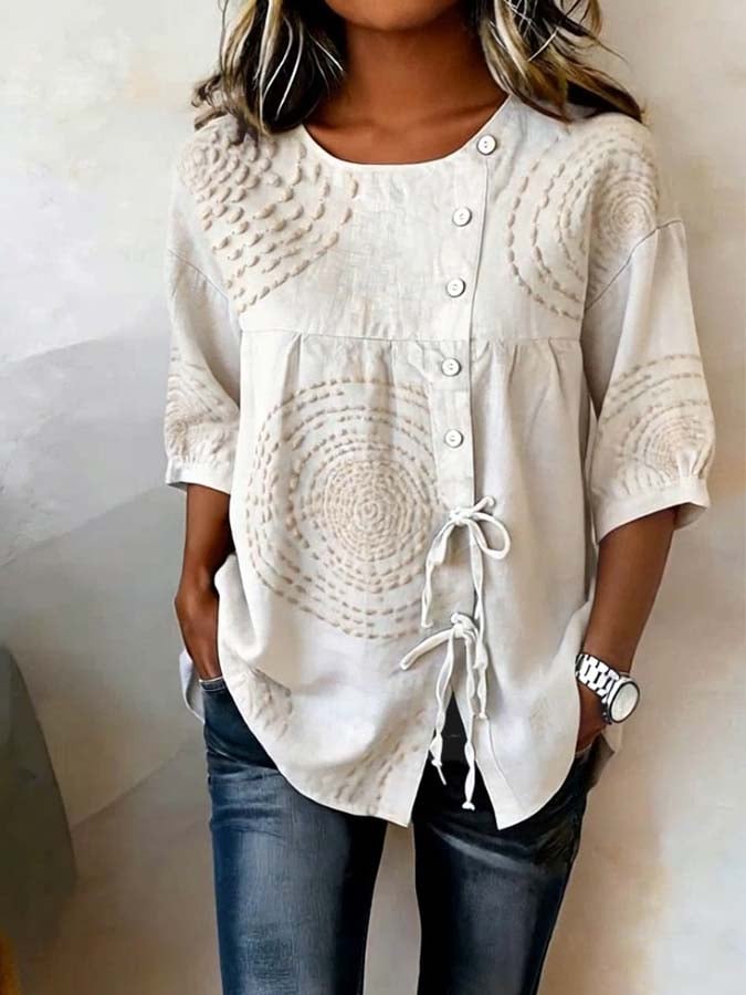 Camisa mujer casual Algodón ligera con botones
