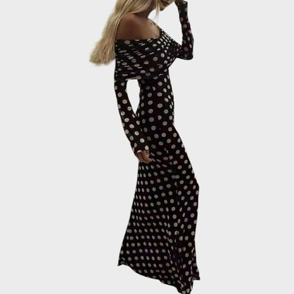 Vestido Largo Mujer Elegante Ajuste Clásico
