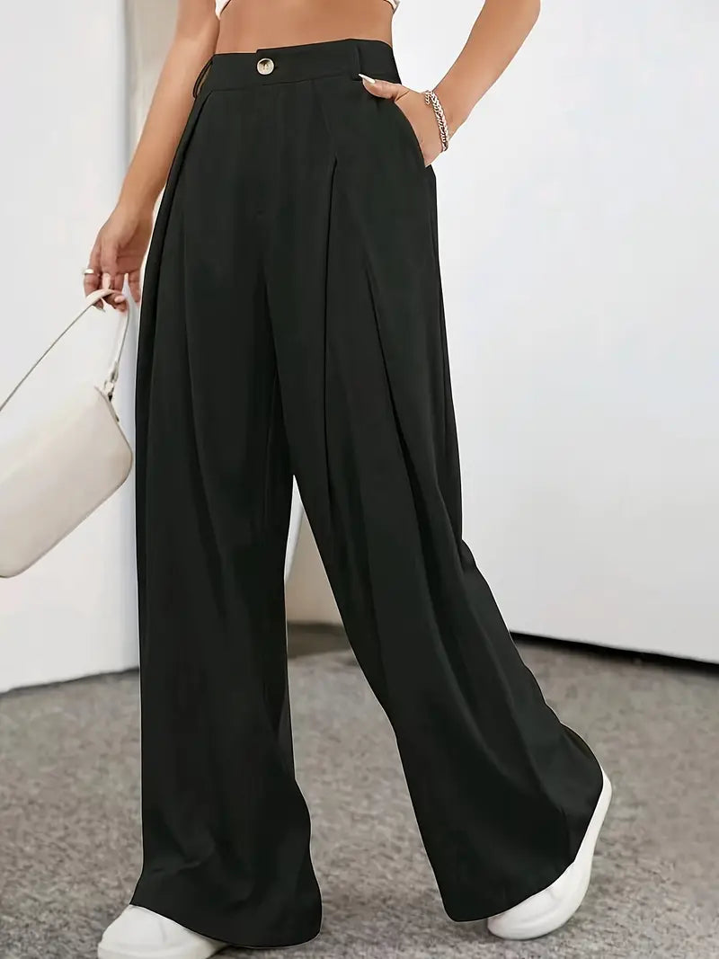 Pantalones Mujer Casual Pierna Recta Ajuste Elegante