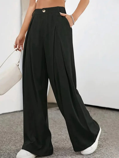 Pantalones Mujer Casual Pierna Recta Ajuste Elegante