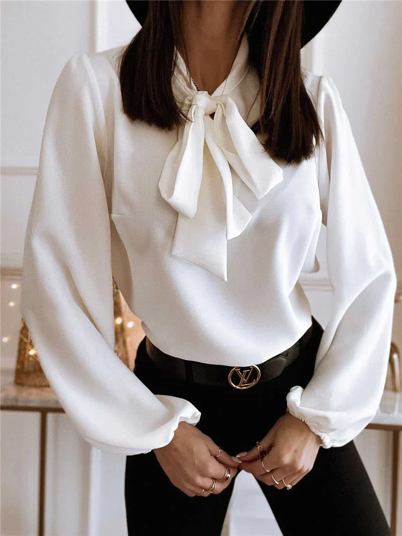 Camisa Mujer Manga Larga Detalle de Encaje - Mavetta