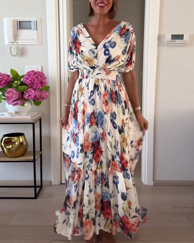 Vestido Mujer Floral Elegante Ajuste Clásico