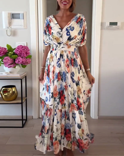 Vestido Mujer Floral Elegante Ajuste Clásico