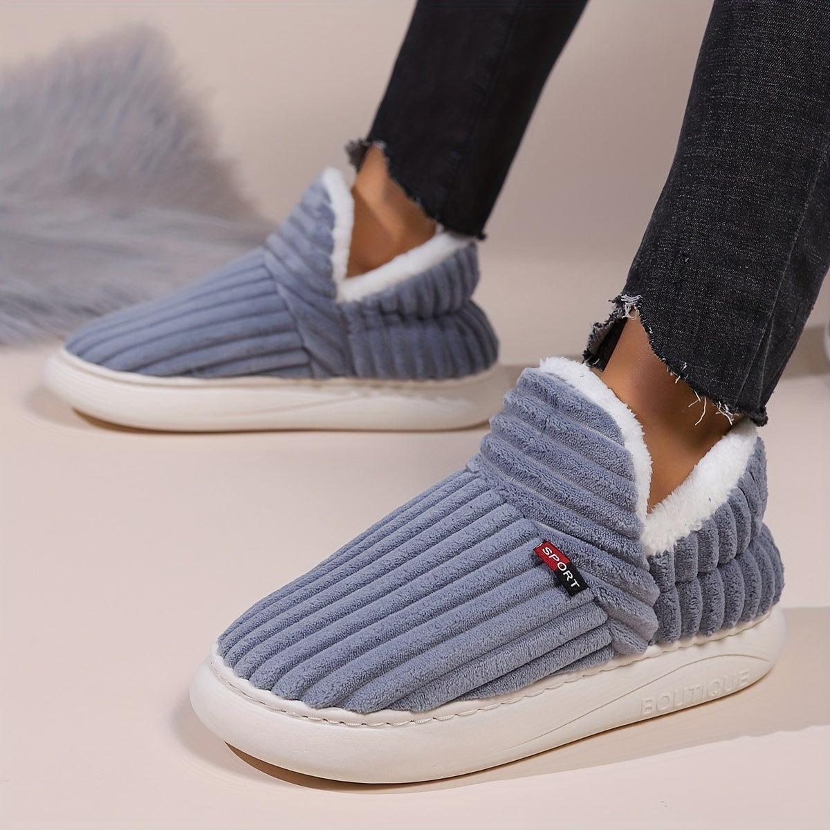 Zapatillas Mujer de Felpa Invierno Cálidas y Acogedoras