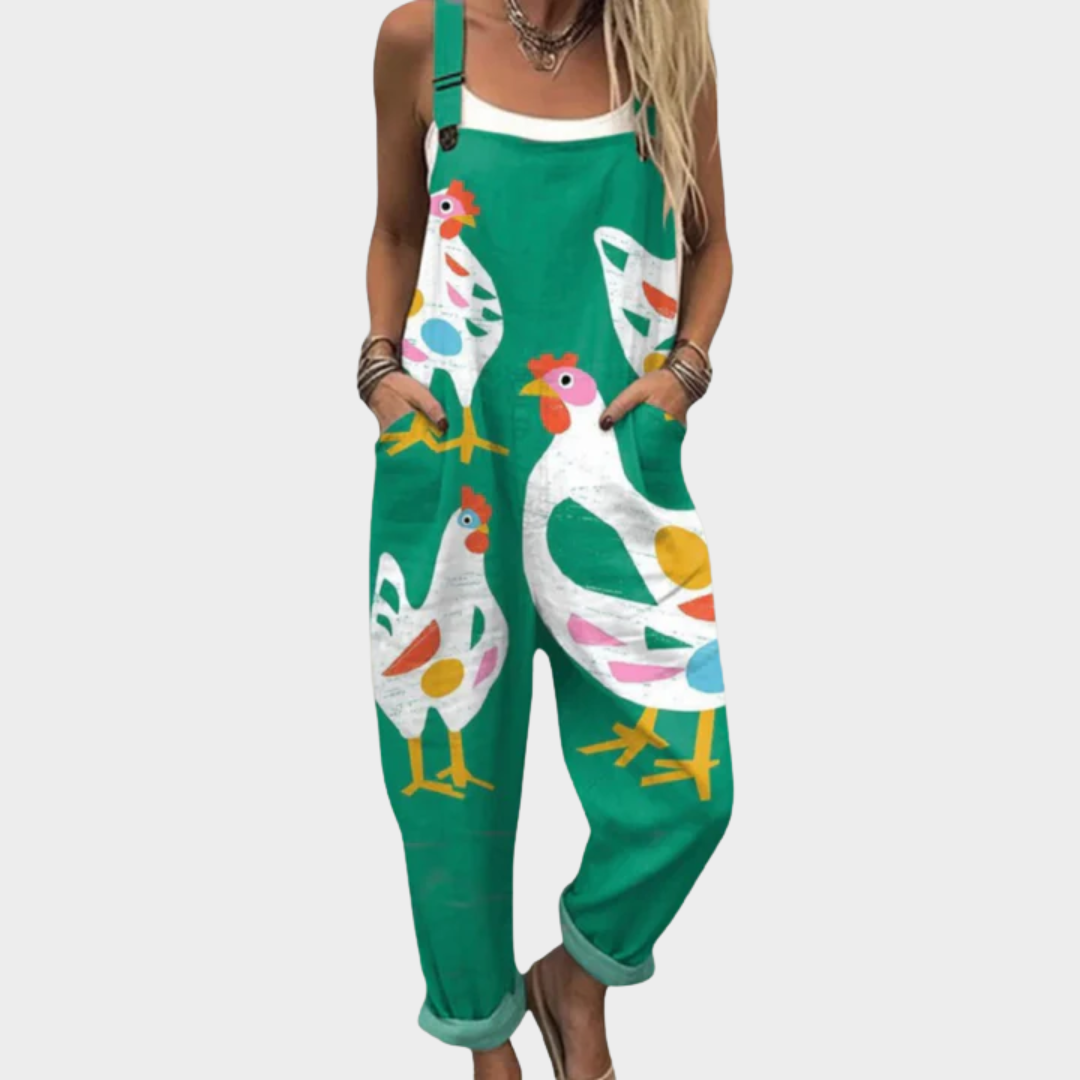 Peto Mujer de Tela Estampada Corte Comodo - Mavetta