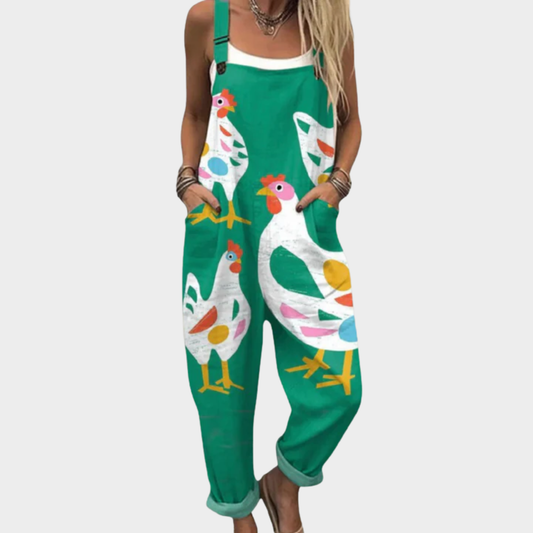 Peto Mujer de Tela Estampada Corte Comodo - Mavetta
