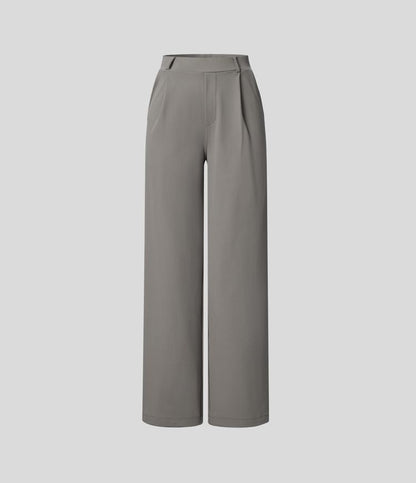 Pantalones Mujer Talle Alto Pierna Ancha Corte Amplio